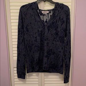 Long sleeve velvet hoodie